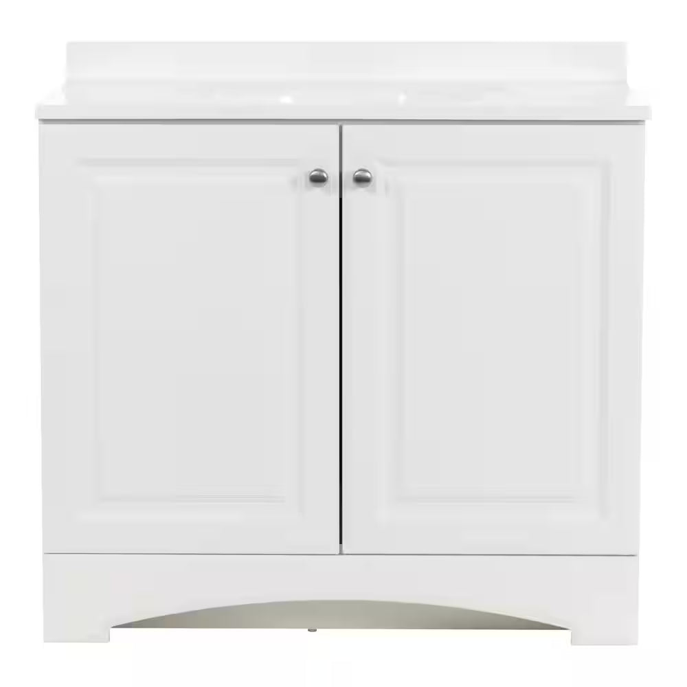 Single Sink Bath Vanity with Cultured Marble Top