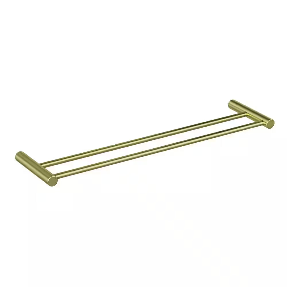 23.62-Inch Modern Wall Mounted Bathroom Towel Bar Stainless Steel Bath Accessory Double Towel Bar in Gold