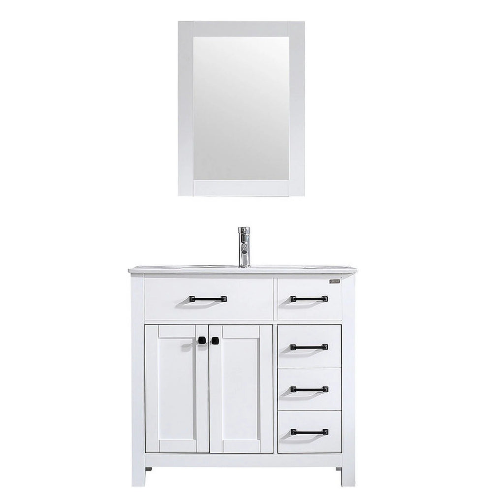 Modern Bathroom Vanity with Sink Top & Storage Cabinet