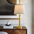 19.5" Gold Modern Table Lamp for Living Room Bedroom Nightstands Bedside Lamps Metal