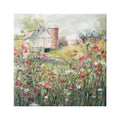 Flower Barn Canvas Wall Art Rural Barn Floral Print