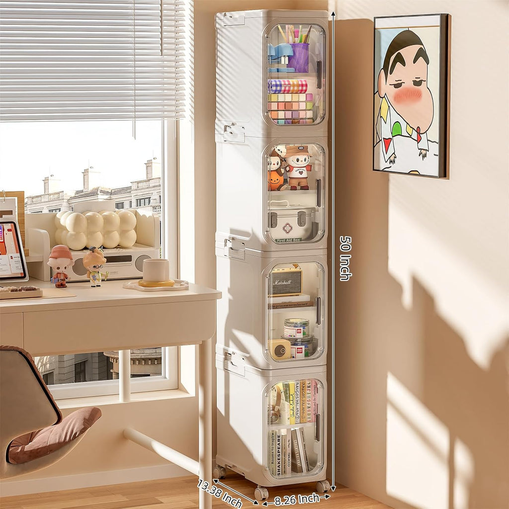 narrow bathroom storage cabinet with wheels