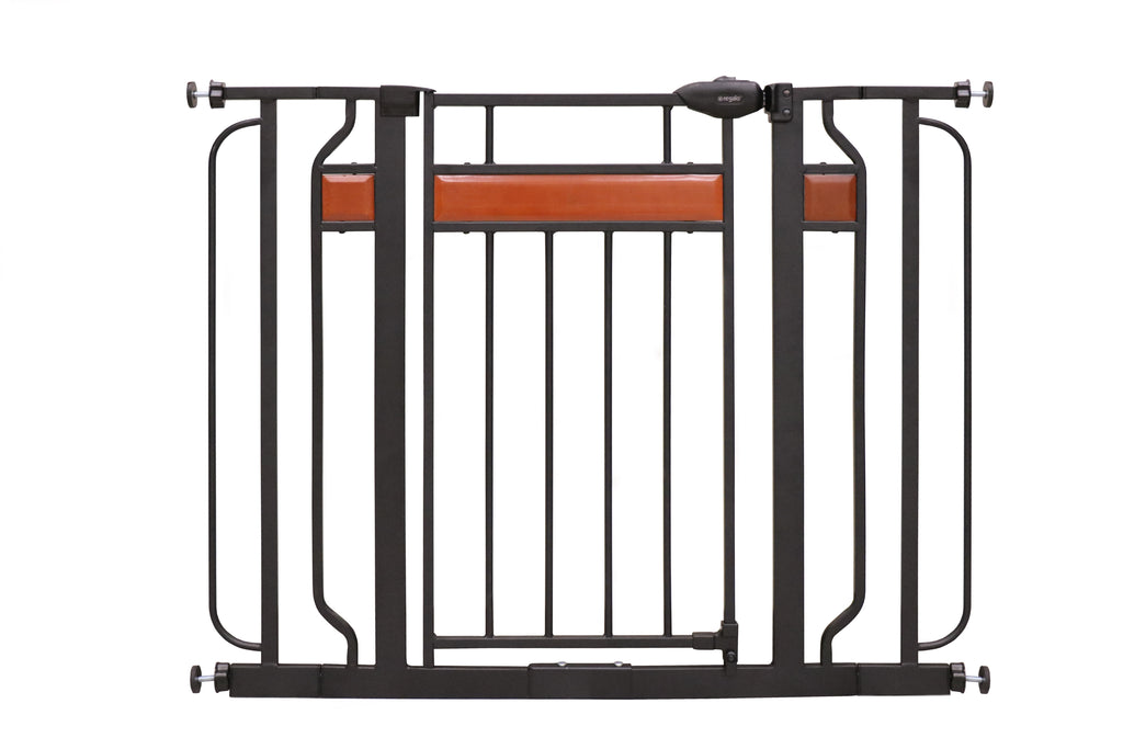 Extra Wide Baby Safety Gate 30–42 Inch Walk Through Black