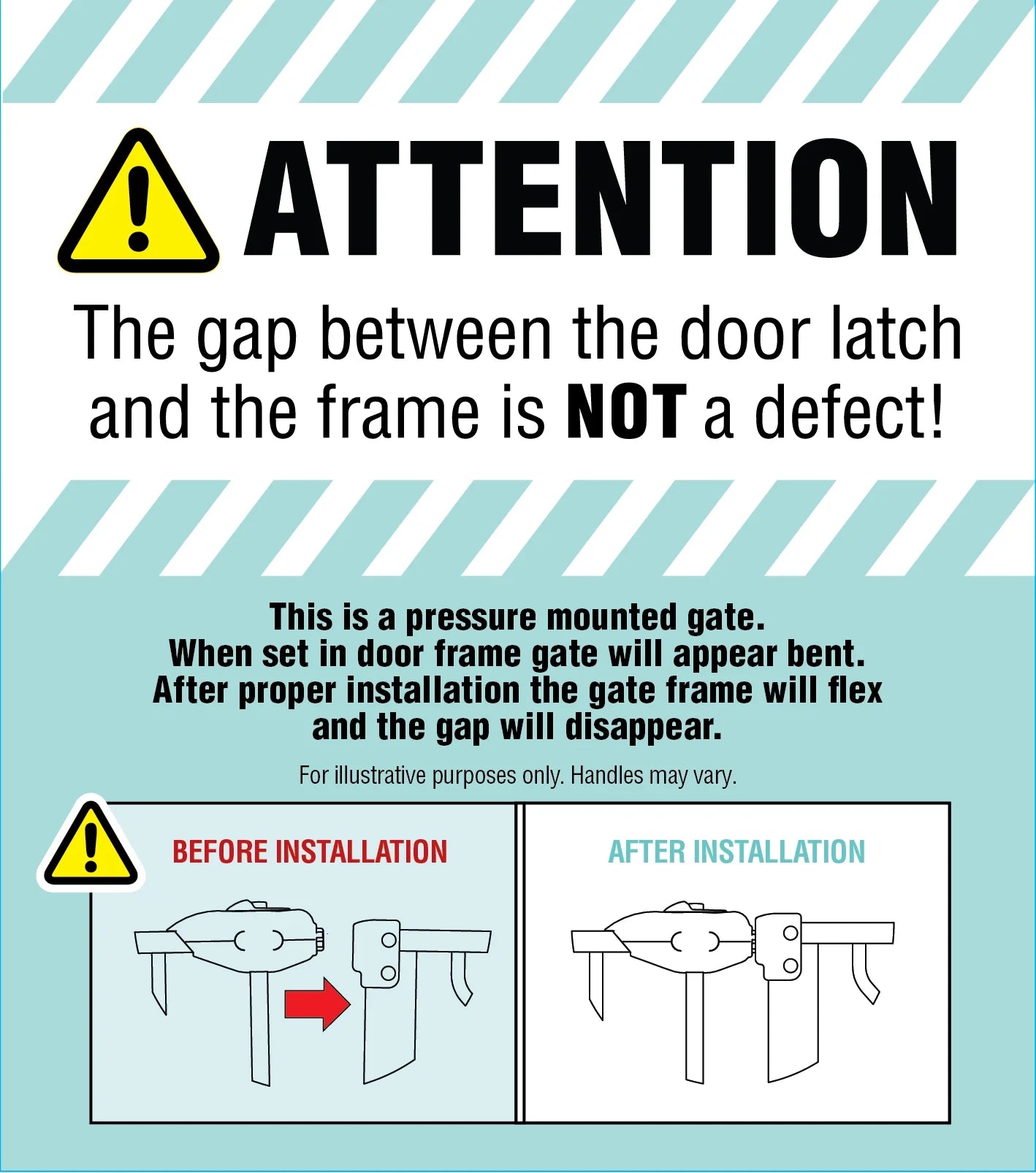 Extra Wide Baby Safety Gate 30–42 Inch Walk Through Black