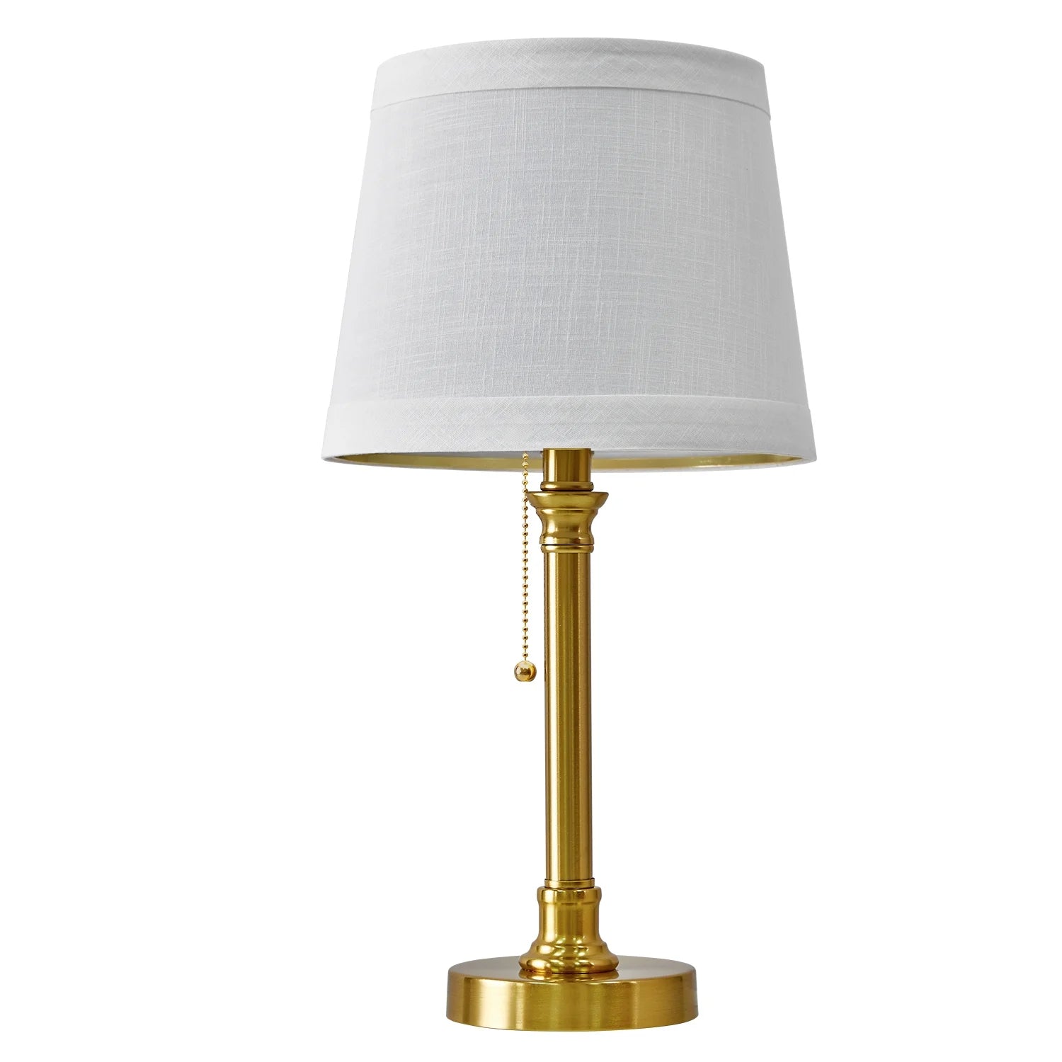 19.5" Gold Modern Table Lamp for Living Room Bedroom Nightstands Bedside Lamps Metal