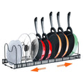 Pot Lid Organizer Rack with 10 Adjustable Compartments
